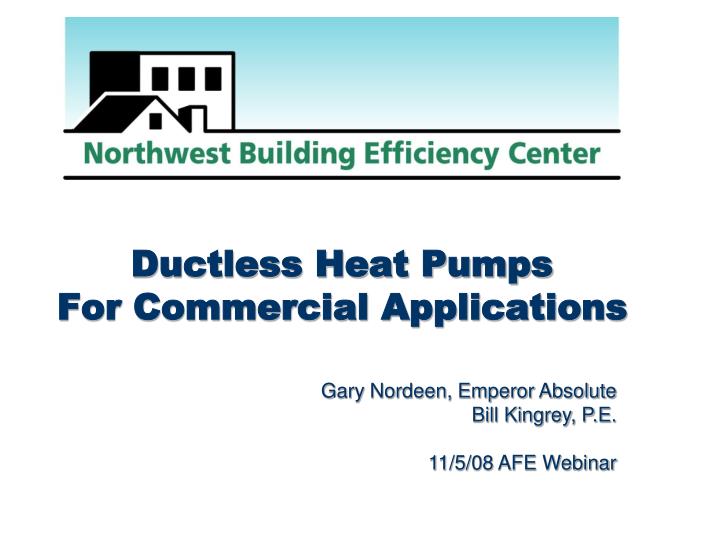 ductless heat pumps for commercial applications