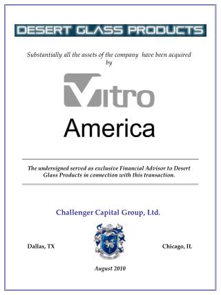 Challenger Capital Group, Ltd.
