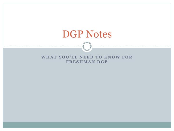 dgp notes