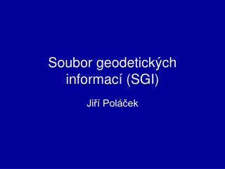 soubor geodetick ch informac sgi