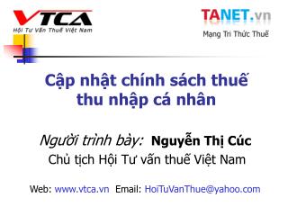 c p nh t ch nh s ch thu thu nh p c nh n