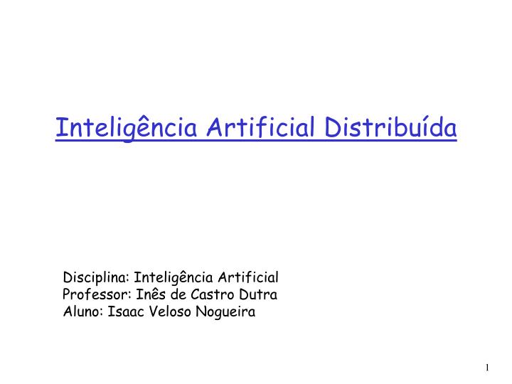 intelig ncia artificial distribu da