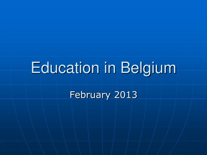 education in belgium