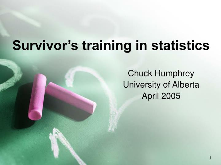 survivor s training in statistics
