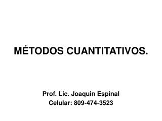 m todos cuantitativos