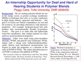 An Internship Opportunity for Deaf and Hard of Hearing Students in Polymer Blends