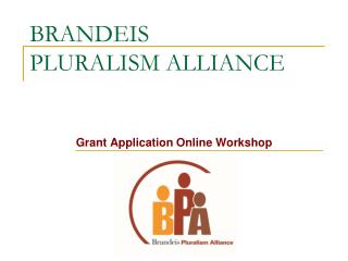 BRANDEIS PLURALISM ALLIANCE