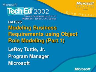 DAT375 Modeling Business Requirements using Object Role Modeling (Part 1)