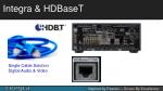 Streamlined AV Solutions: Integra & HDBaseT for CEDIA Integrators - slide 1