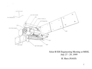 Solar-B EIS Engineering Meeting at MSSL July 27 - 29, 1999