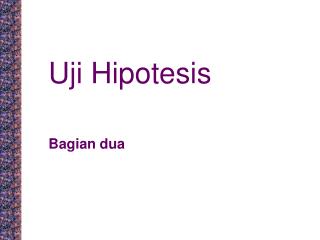 uji hipotesis