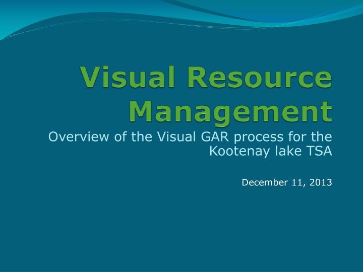visual resource management