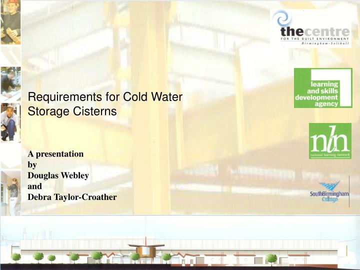requirements for cold water storage cisterns