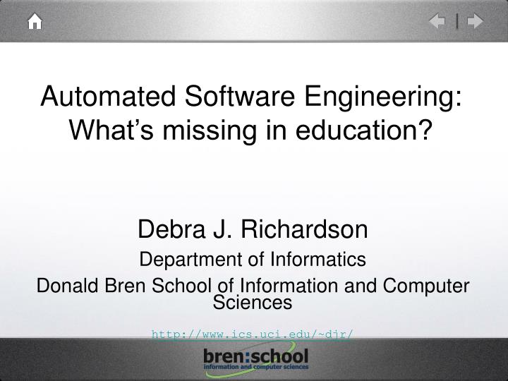 automated software engineering what s missing in education