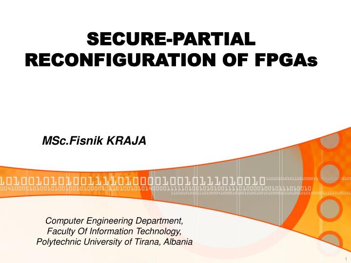 secure partial reconfiguration of fpgas