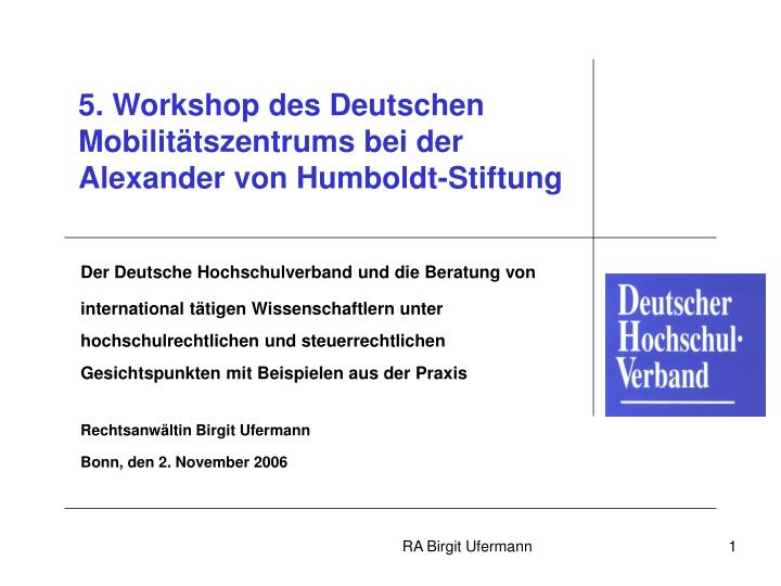 5 workshop des deutschen mobilit tszentrums bei der alexander von humboldt stiftung