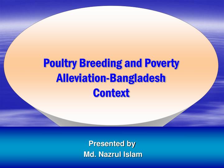 poultry breeding and poverty alleviation bangladesh context