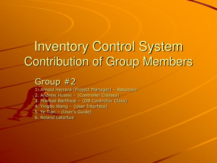 inventory control system contribution of group members