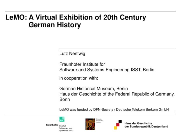 lemo a virtual exhibition of 20th century german history