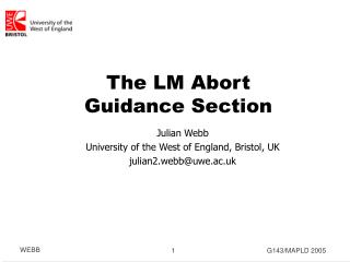 The LM Abort Guidance Section