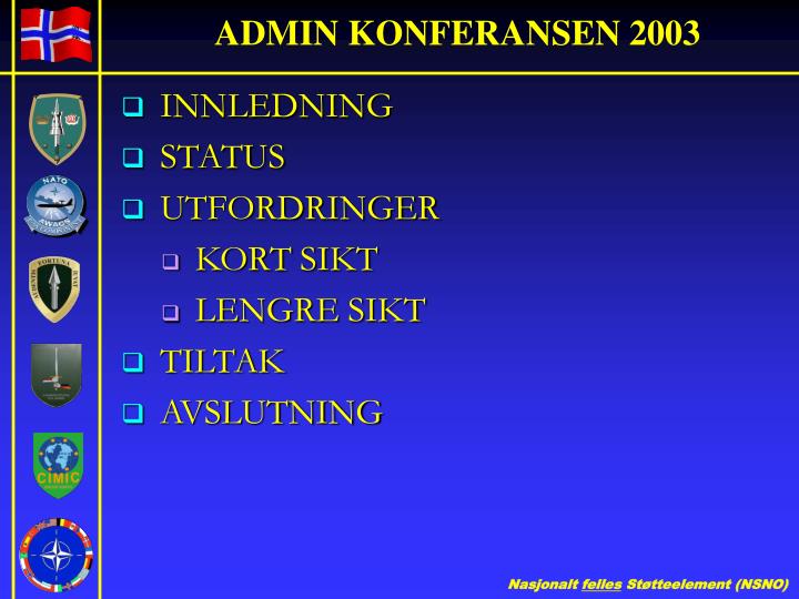 admin konferansen 2003