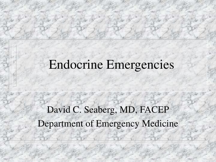 endocrine emergencies