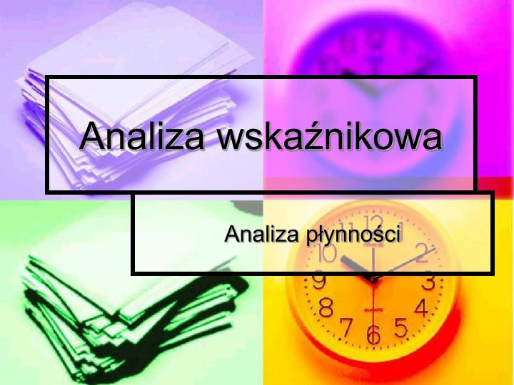 analiza wska nikowa