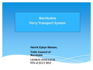 Bornholms Ferry Transport System