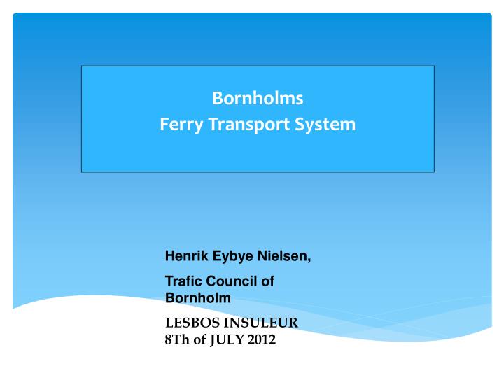 bornholms ferry transport system