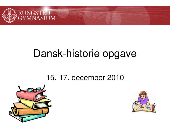 dansk historie opgave