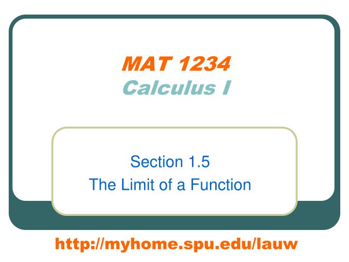 mat 1234 calculus i