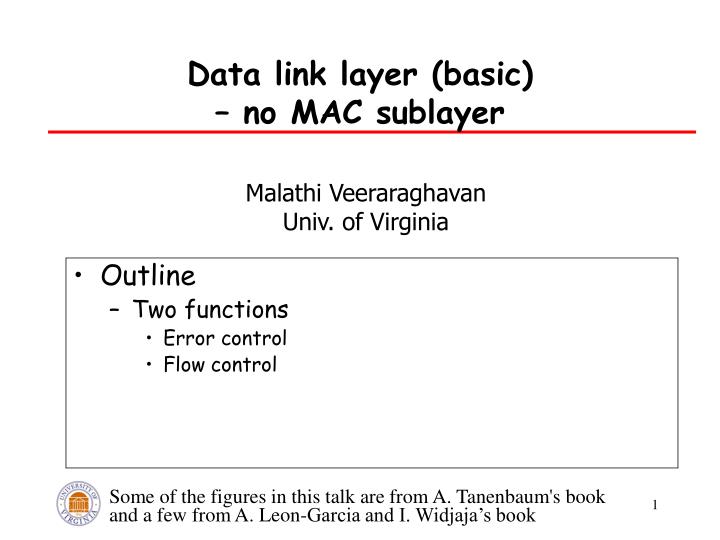 data link layer basic no mac sublayer