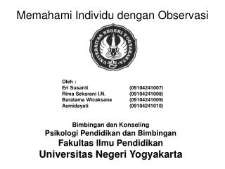 memahami individu dengan observasi