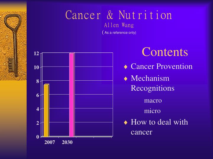 cancer nutrition allen wang as a reference only