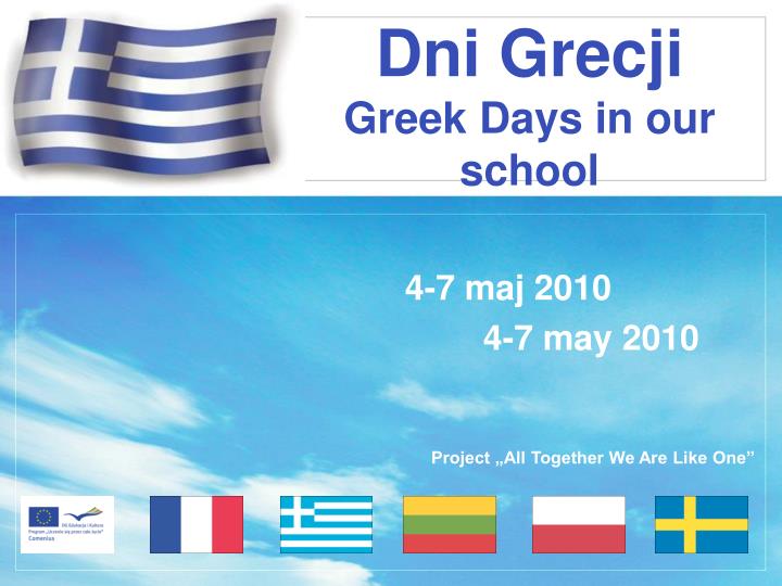 dni grecji greek days in our school