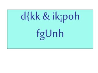 d kk ik poh fgunh