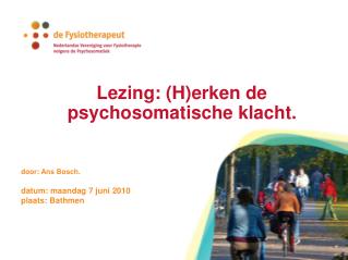 lezing h erken de psychosomatische klacht