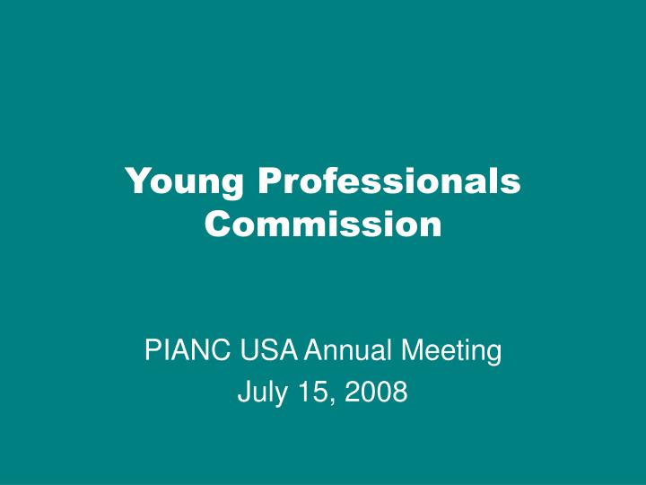 young professionals commission
