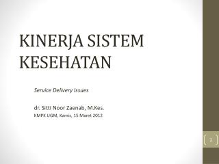 kinerja sistem kesehatan