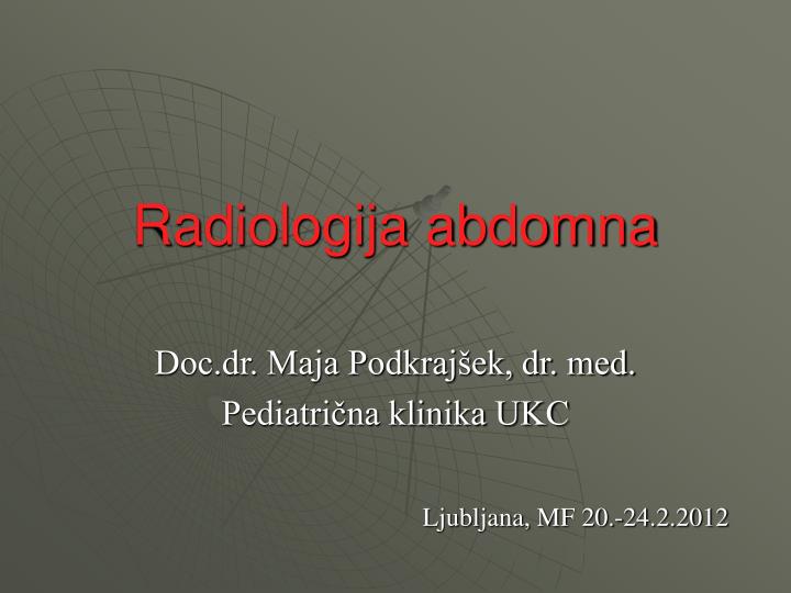 radiologija abdomna