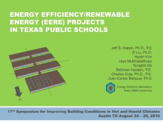 ENERGY EFFICIENCY/RENEWABLE ENERGY (EERE) PROJECTS IN TEXAS PUBLIC SCHOOLS