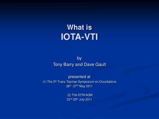 What is IOTA-VTI