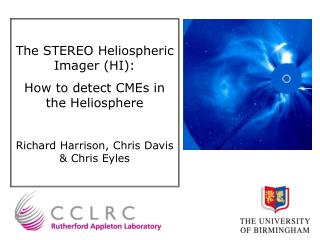 The STEREO Heliospheric Imager (HI): How to detect CMEs in the Heliosphere