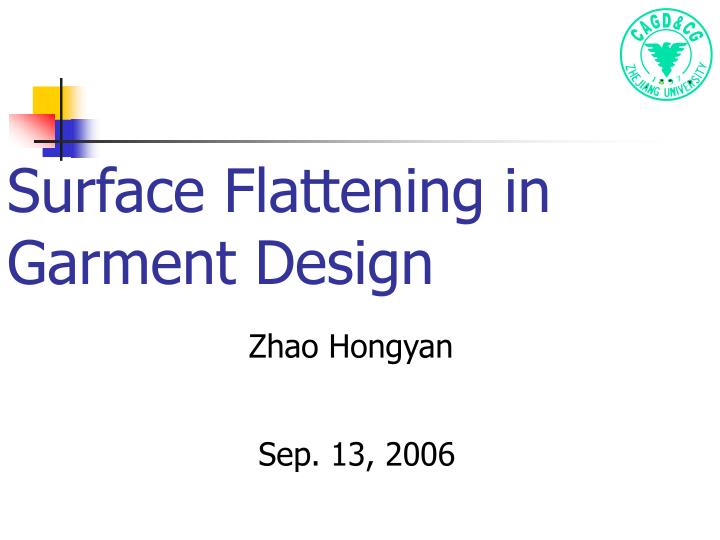 surface flattening in garment design