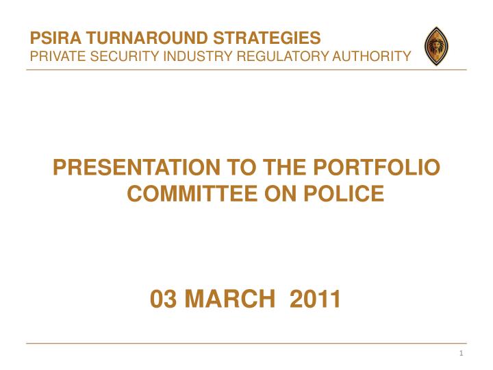 psira turnaround strategies private security industry regulatory authority