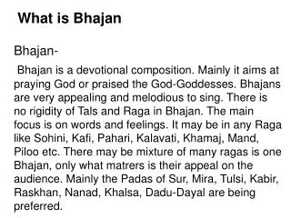 What is Bhajan
