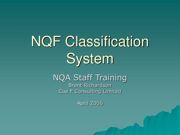 nqf classification system