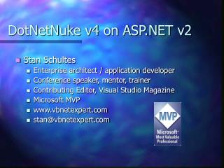 DotNetNuke v4 on ASP.NET v2