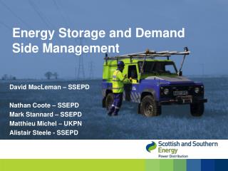 Energy Storage and Demand Side Management