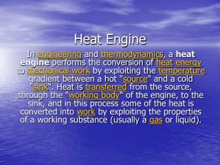 heat engine